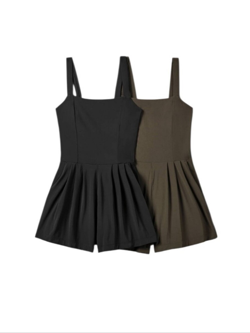 💜 VUORI Villa Cami Romper Dark Oregano Square Neckline Loose Shorts - Picture 2 of 9